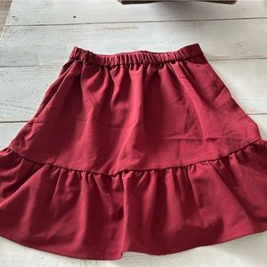 Burgundy/wine colored JCrew skirt